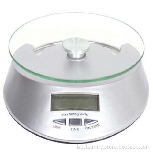 Digital kitchen scales with high-precision strain gauge sensor system